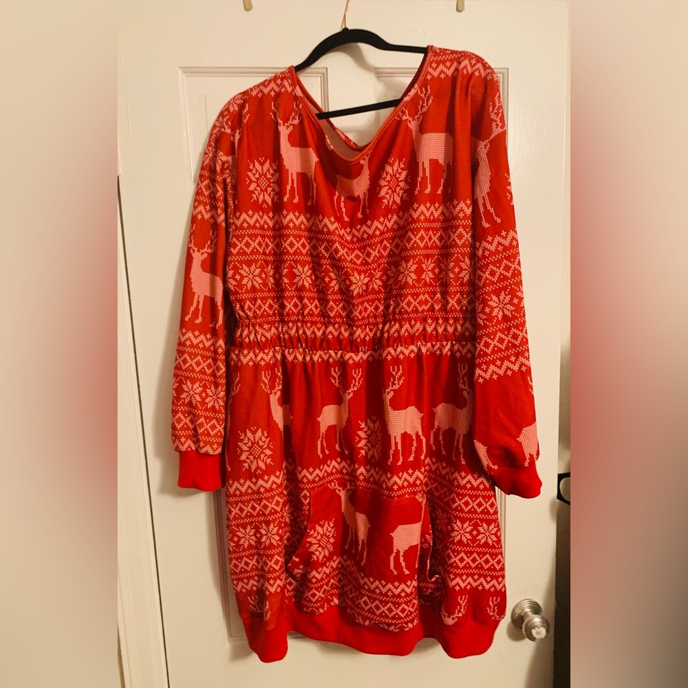 Red and white Christmas dress 3xl